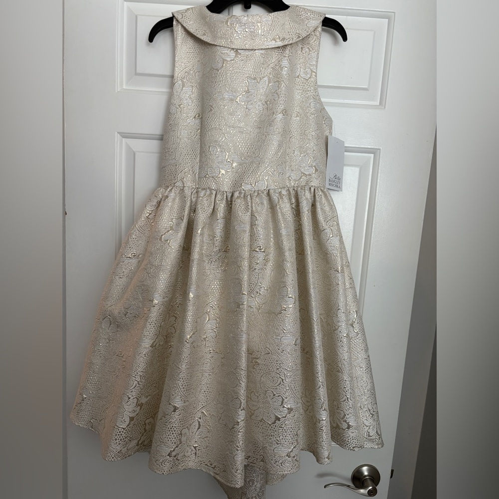 Badgley Mischka Ivory Floral Kids Dress